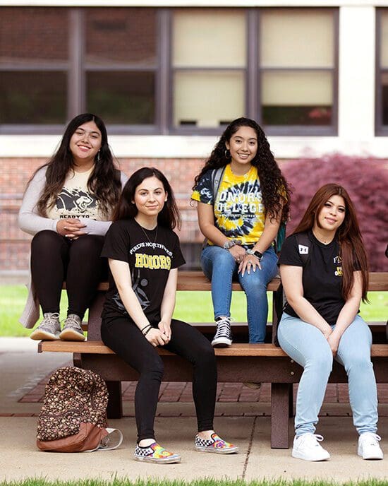 PNW Students pose outdoors