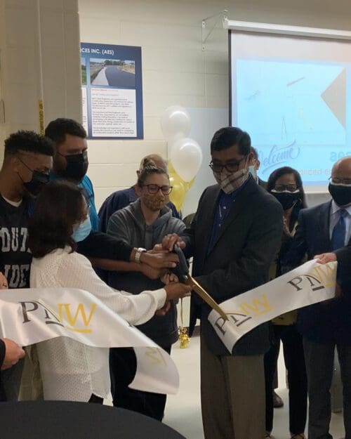 The PNW Construction Science and Organizational Leadership Department opened the newly named AES Soils and Materials Testing Laboratory at the Hammond Campus