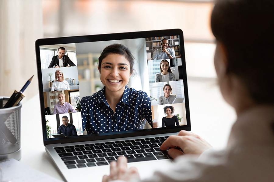 Students on a Zoom call
