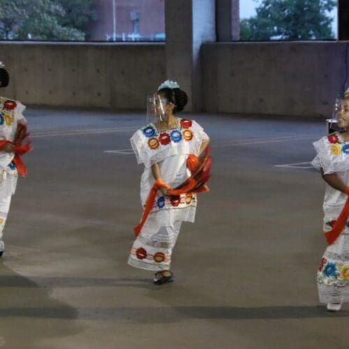 Dancers at the Hispanic Heritage Festival are pictured.