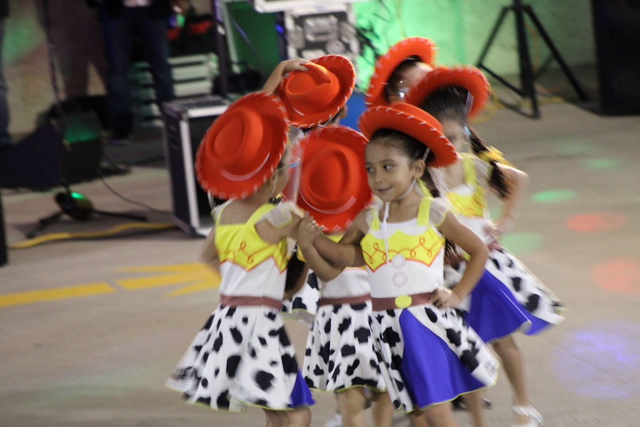Kids dance at the Hispanic Heritage Festival.