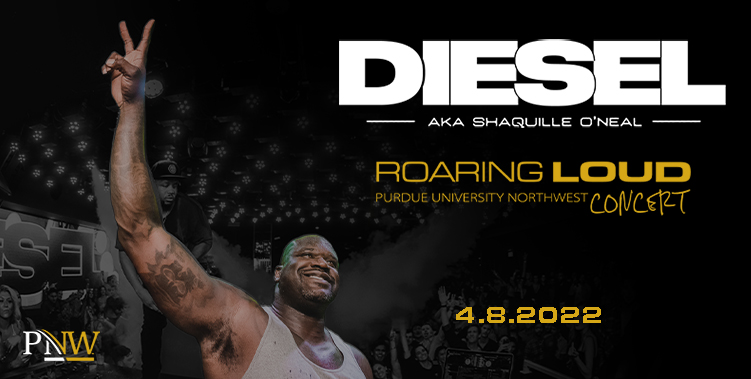 Picture of Shaquille O'Neal as Diesel. for the Roaring Loud Purdue University Northwest Concert on April 8, 2022