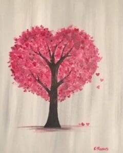 A painting of a tree