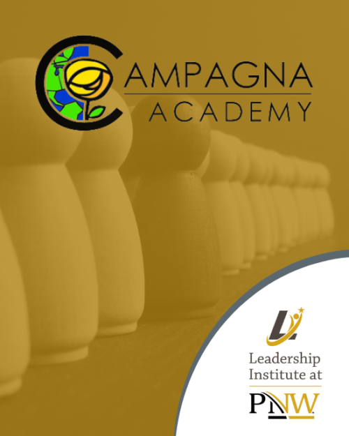 Campagna Academy logo with Leadership Institute PNW logo