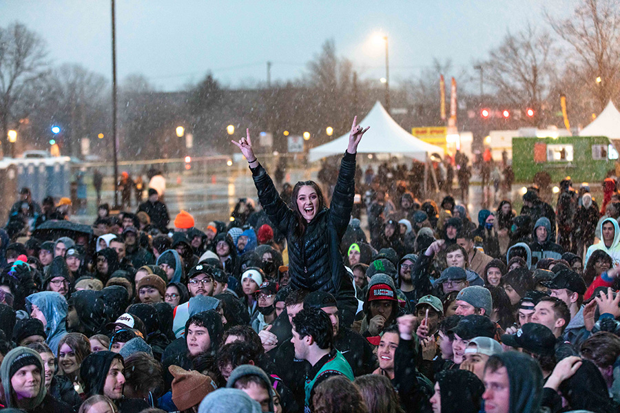 Students in the crowd at Roaring Loud