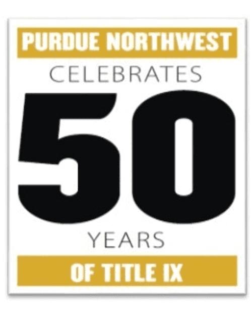 50 years title 9 logo