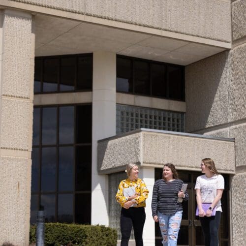 Students outside Westville building