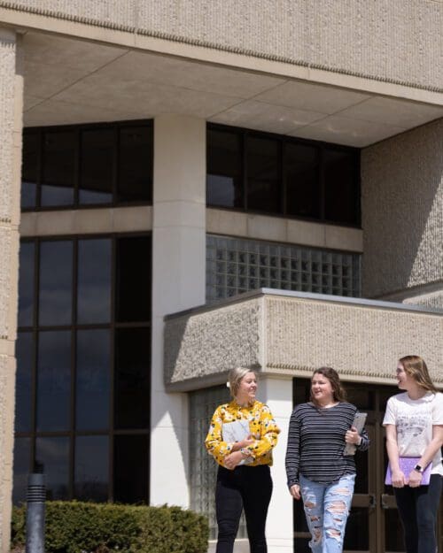 Students outside Westville building