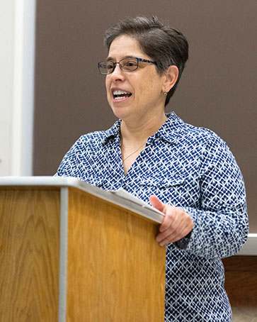 A PNW faculty member in the classroom