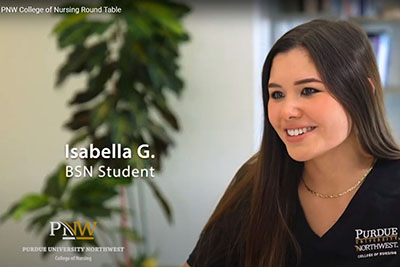 PNW BSN Nursing Student Isabella G. in a waiting room