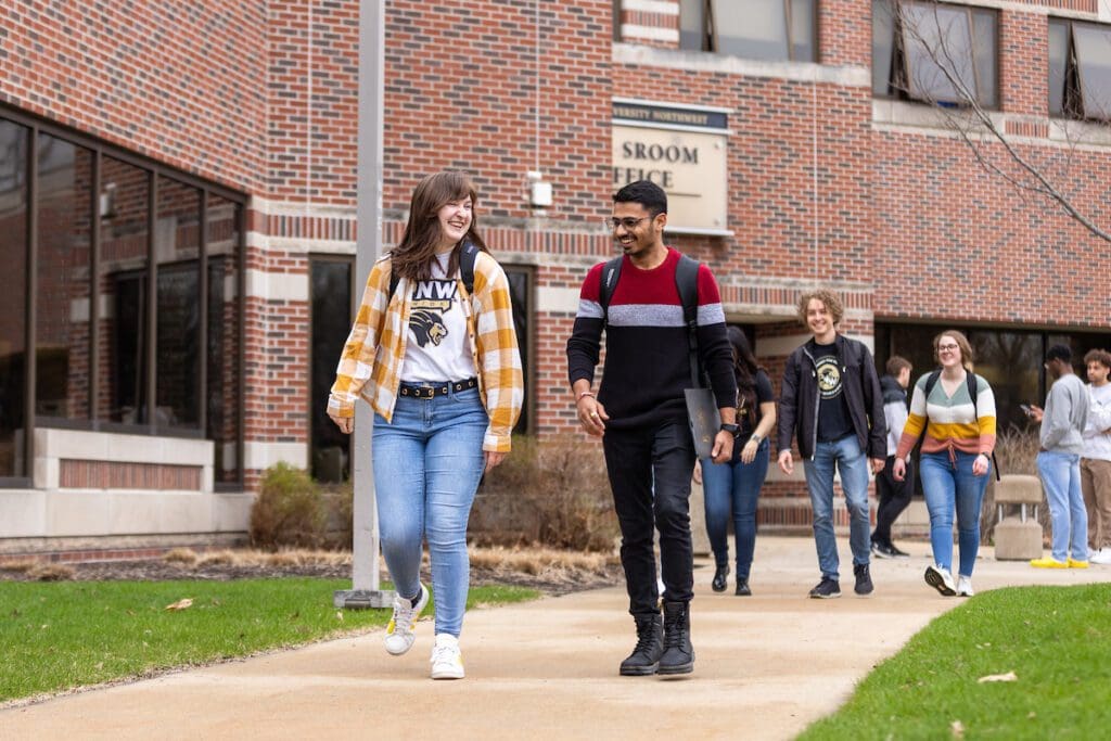 Student Walking on Campus