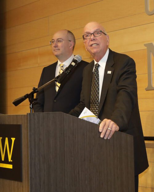 Thomas L. Keon addresses crowd at PNW 2023 Founders Day.