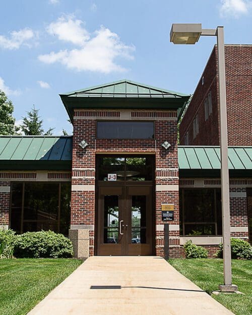 An entrance to PNW's Classroom Office Building