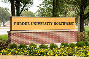 Purdue University Northwest landmark sign
