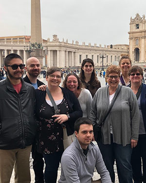 PNW students on a study-away trip in Rome