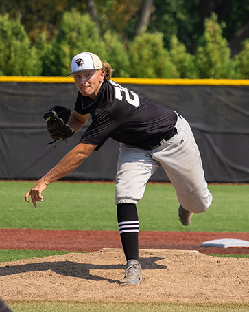 A PNW baseball player throws a pitch