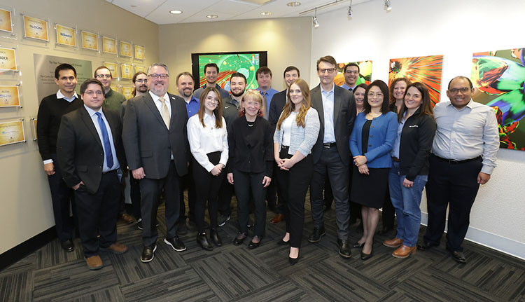 CIVS researchers, Purdue Northwest leadership, and federal officials pose for a photo together