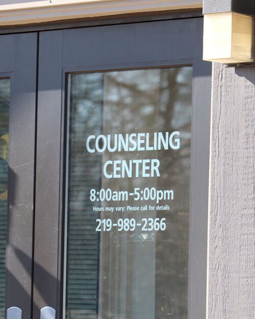 The doorway for the PNW Counseling Center