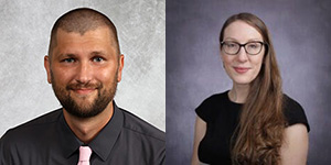 Headshots of PNW professors Justin Ness and Steffanie Triller