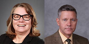Headshots of PNW professors Lisa Goodnight and Richard Rupp