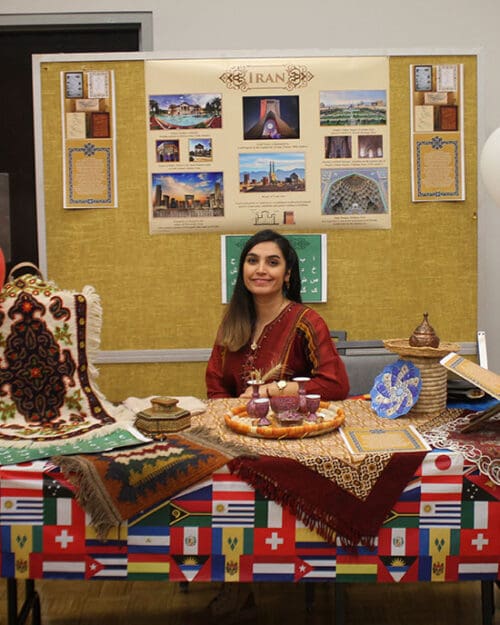 A PNW student during a Global Groove event.