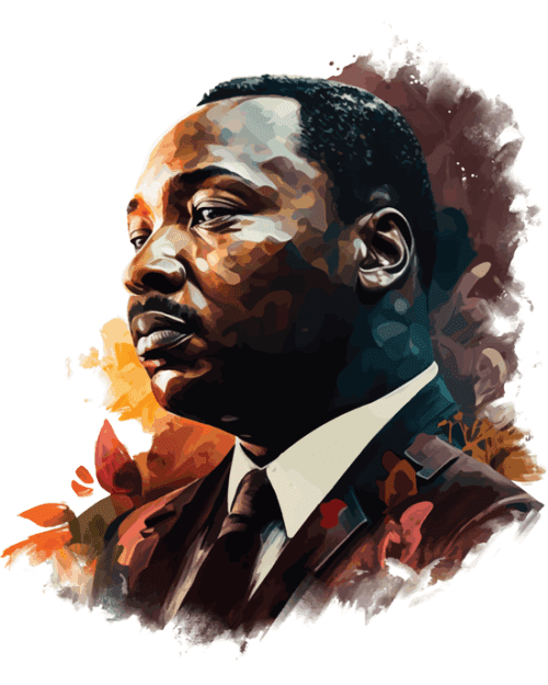 An illustration of Martin Luther King, Jr.