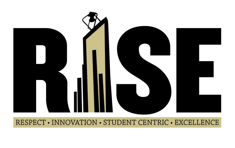 Logo: RISE - Respect - Innovation - Student Centric - Excellence