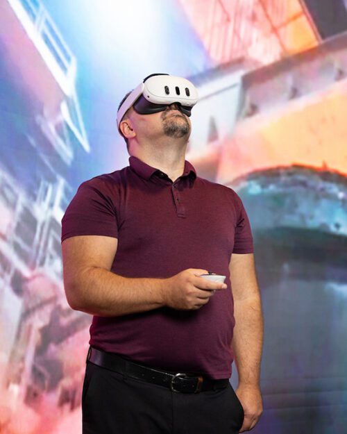 Jack Moreland demonstrates an Augmented Reality Industrial Ladle.