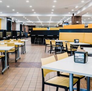 A view of the cafeteria at PNW's Hammond Campus.