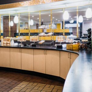 Interior view of the dining area on PNW's Hammond campus.