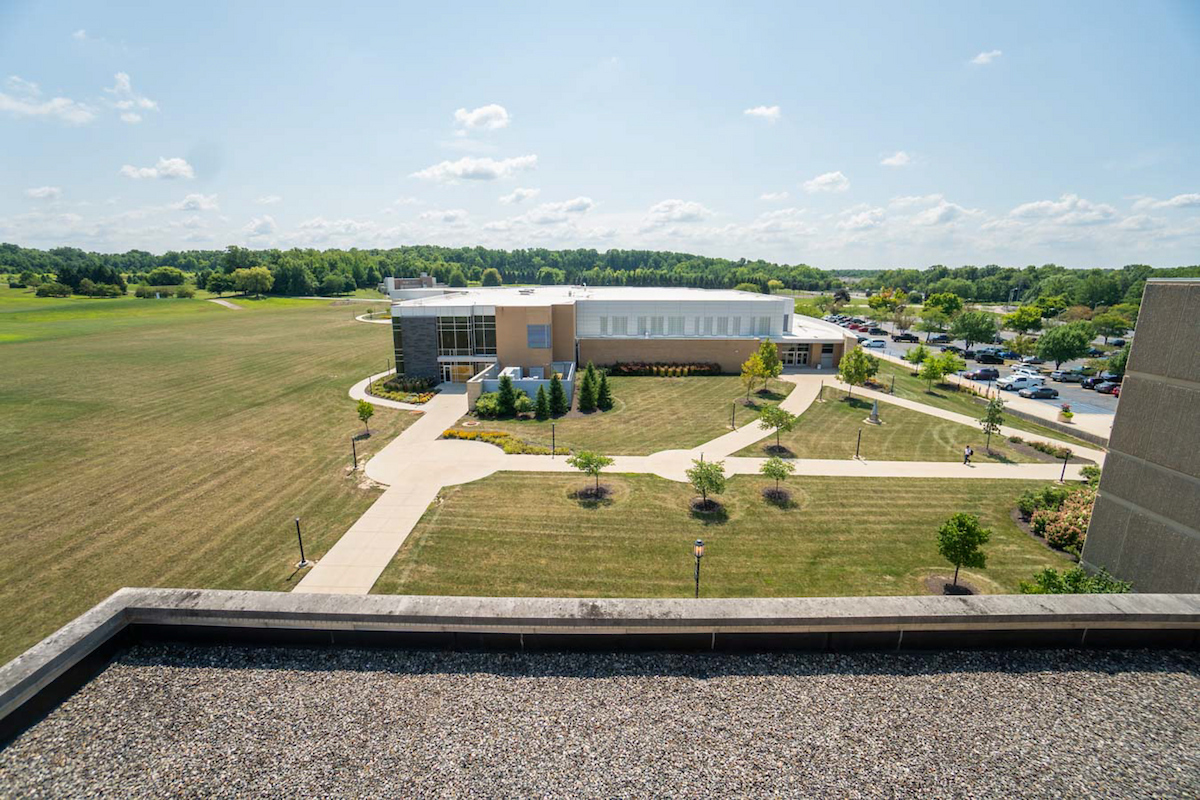 A rooftop view of PNW's Westville Campus.